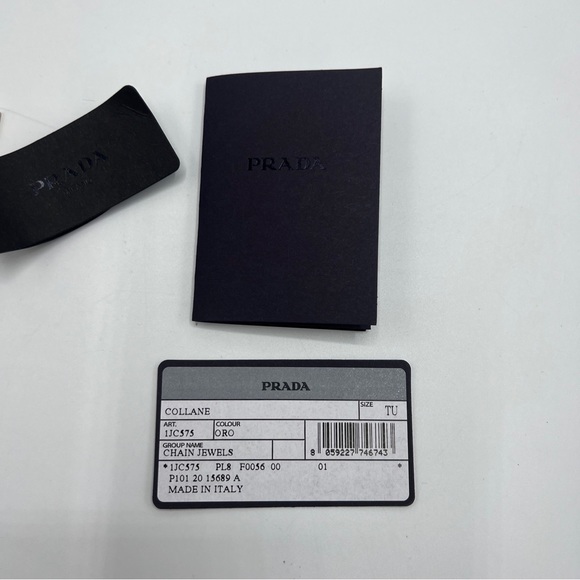 NWT NIB PRADA Gold Chain Necklace - Picture 7 of 12